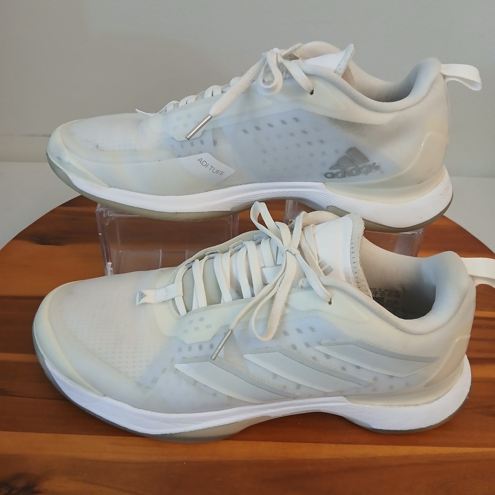 Adidas AvaCourt Womens 8.5 White Bounce Pro AdiTuff Tennis Shoes GX781
